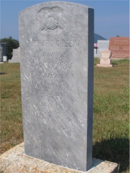 Click for close-up Richard Cheek Gravestone