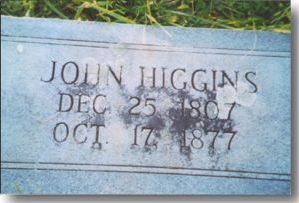 John Higgins
Gravestone
