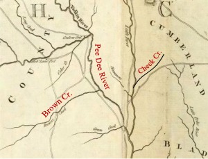 Map of the Anson County area